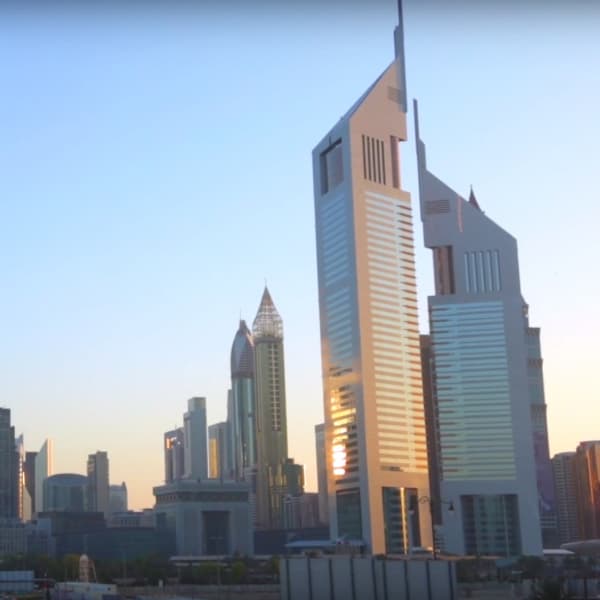 Image of Big Buildings in Dubai Trade Center