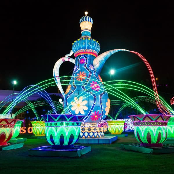 Image of tea time in Dubai Garden Glow
